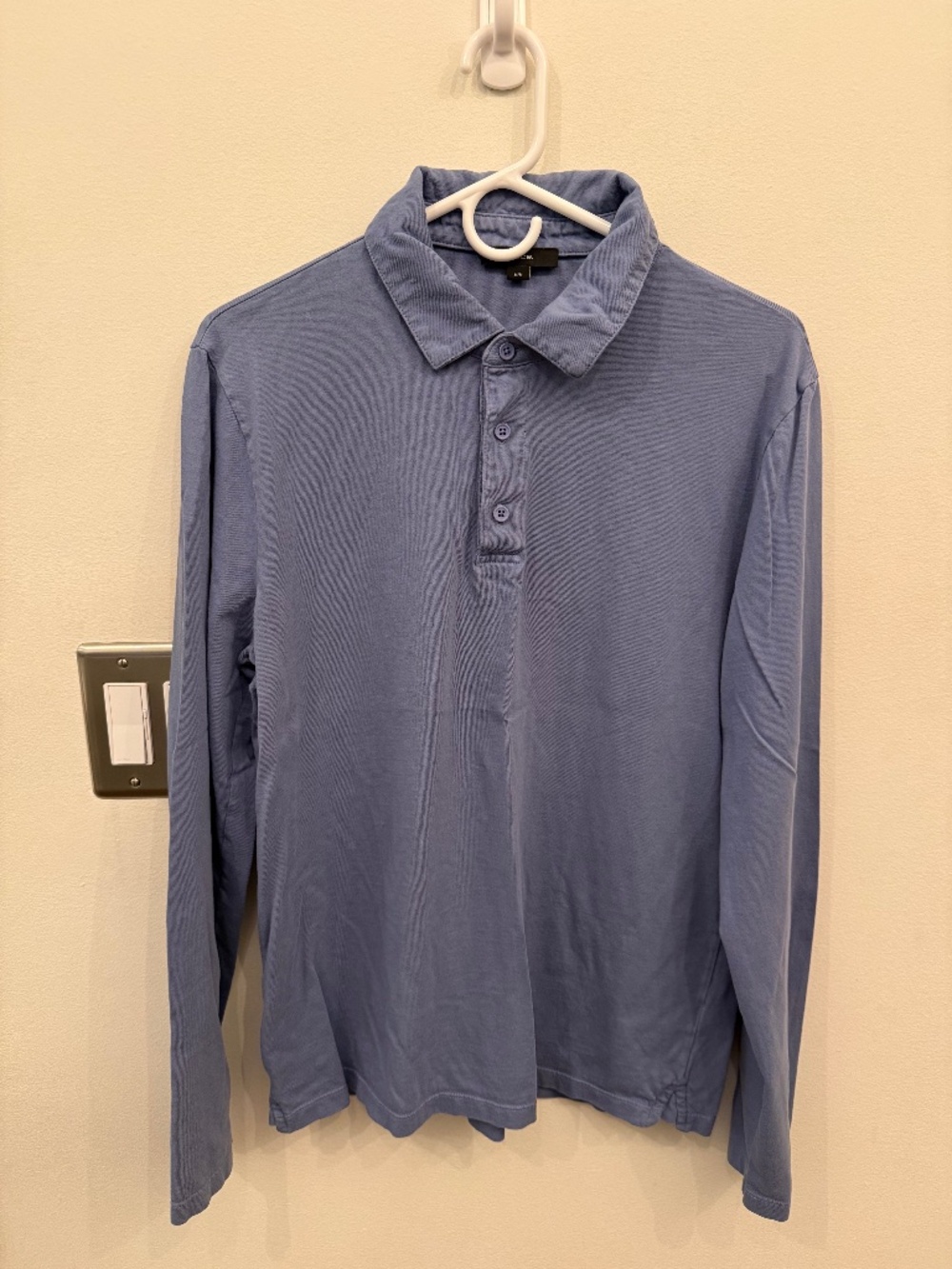 Blue Vince Long Sleeve Polo